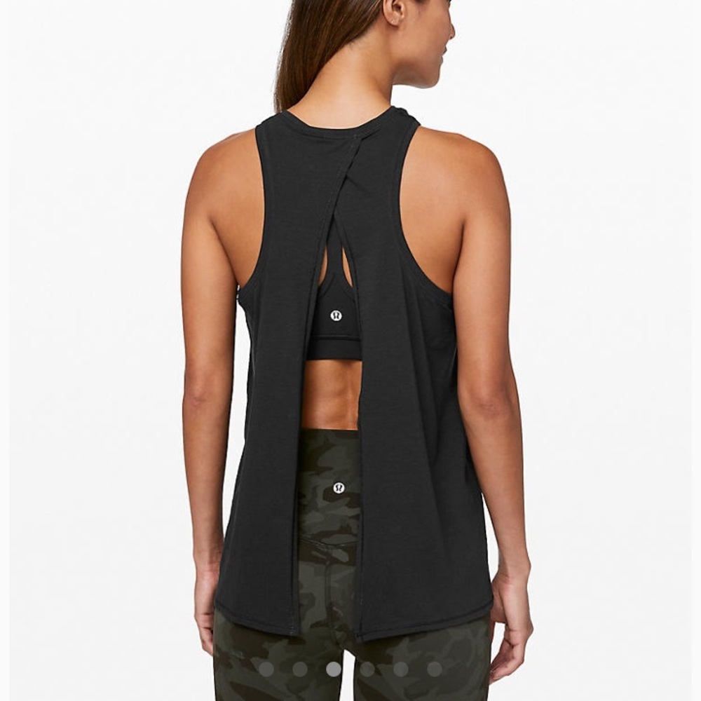 Lululemon black tie up tank